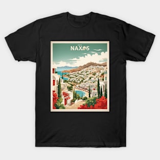 Naxos Greece Tourism Vintage Travel Poster T-Shirt